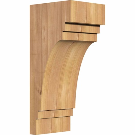 Ekena Millwork Pescadero Smooth Corbel, Western Red Cedar, 5 1/2"W x 6"D x 14"H COR06X06X14PEC00SWR